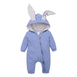 Maxbell Cotton Big Ear Bunny Zipper Jumpsuit Outfits Climbing Clothes Blue 73