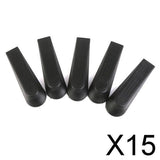Maxbell 15xPlastic Door Stop Stoppers Door Block Wedges 5PCS Black