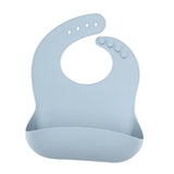 Maxbell Baby Bibs with Large Pocket Breathable Comfortable Eating Bibs for Boys Kids Light Blue