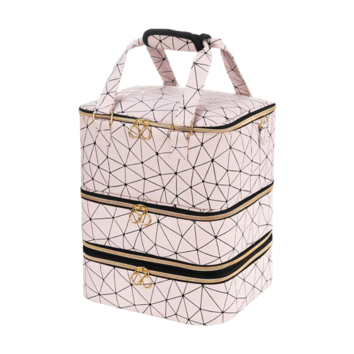 Maxbell Nail Polish Organizer Bag Storage Box Three Layers for Nail Lamp Nail Polish