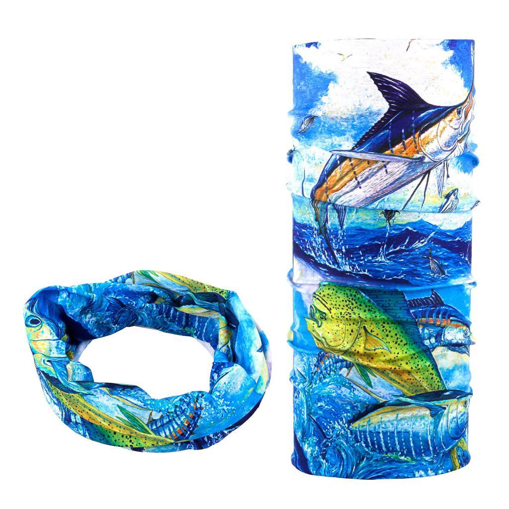 Maxbell Maxbell Multi-function Fishing Scarf Headband Face Mask Hair Band 3D-sword and mahi