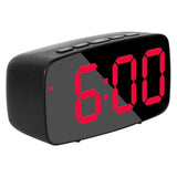 Maxbell Maxbell Digital LED Alarm Clock Bedroom Mirror Surface Snooze Bedside Red Light