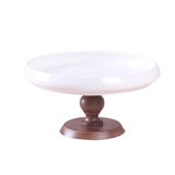 Maxbell Ceramic Cake Stand Round Dessert Display Holder for Countertop Event