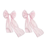 Maxbell 2 Pieces Satin Ribbons Gift Accessories Wide for Holiday Bridal Shower Party Light Pink
