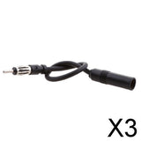 Maxbell 3x25cm Car FM&AM Antenna ANT Male to Female Adapter Extension Cable Cord Wire
