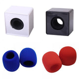 Maxbell 2x Mic Interview ABS Flag Station+ 2 Pairs Foam Microphone Covers