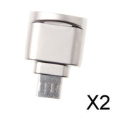 Maxbell 2xAluminium Alloy Micro USB 3.1 OTG for Micro SD/TF Card Reader Adapter