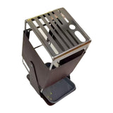 Maxbell Knife Block Swivel with Scissors Slot Storage Organizer Kitchen Knife Holder Wood Grain