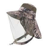 Maxbell Beekeeping Hat Net Beekeeper Fisherman Hat for Camping Gardening Backpacking Brown