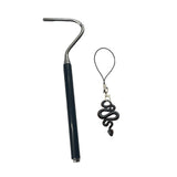 Maxbell Snake Hook Reptile Grabber Professional with Hook Head Reptile Handling Tool Black Snake Lanyard