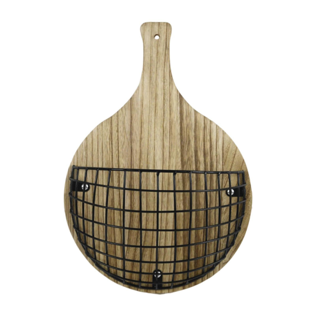 Maxbell Wall Hanging Basket Hanging Organizer for Patio Housewarming Gift Restaurant Round Black