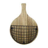 Maxbell Wall Hanging Basket Hanging Organizer for Patio Housewarming Gift Restaurant Round Black