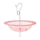 Maxbell Hanging Bird Feeder Multipurpose Bird Feeder Tray for Bird Lovers Patio Red