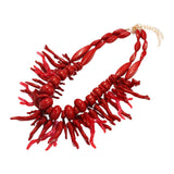 Maxbell Maxbell 2 Pieces Bohemian Necklace Choker Tribal Necklace for Party Vacation Wedding