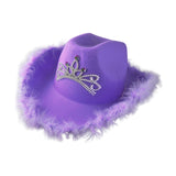 Maxbell Cowgirl Hat Western Cowboy Hat for Costumes Music Festival Concerts Birthday Purple