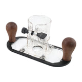 Maxbell Wood Router Base Adjustable Slotting Bracket for Furniture Opening Engraving Black