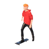 Maxbell 1/64 Diorama Stylish Figure People Model for DIY Project Dollhouse Accessory Skateboard Man