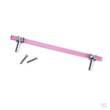 Maxbell 2pcs Pink Acrylic Drawer Pull Handle Cabinet Cupboard Door Drawer Handle 7.8"