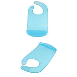 Maxbell 2 Pcs Meals Clothing Protector Bibs Disability Aid Apron with PE Pocket Blue