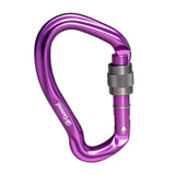 Maxbell Maxbell 23KN Climbing Carabiner Mountaineering D Type Metal Clip Purple Screw Lock