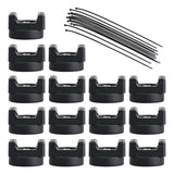 Maxbell Mount Nylon Cable Ties Self Locking Sturdy Tie Wraps for Office Home Machine 15pcs