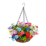 Maxbell Maxbell Artificial Hanging Flowers in Basket Flowerpot for Outside Courtyard Wedding Colorful