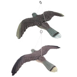 Maxbell 2Pcs Realistic Flying Bird Hawk Decoy Pigeon Crow Scarecrow Hunting Scarer