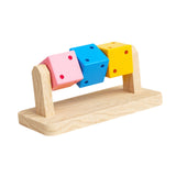 Maxbell Hamster Cage Toy Exercise Multifunctional Wood Chewing Cubes for Rabbit Mice Rat