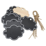Maxbell 10 Pieces 80x58mm Gift Tags Wood Cloud Shapes Signs with String Wedding Craft Hang Tags Mini Hanging Wooden Blackboard Valentine's Day Gift Party Supplies - Aladdin Shoppers