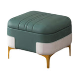 Maxbell Storage Foot Rest Footstool Seat Seat Cube for Doorway Living Room Apartment Dark green