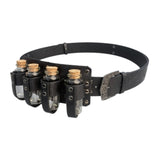 Maxbell Medieval Vintage Belt Gothic Four Bottles Belt for Blouse Dress Anniversaries black