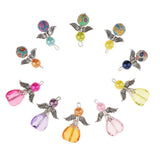 Maxbell 20 Pieces Mixed Angel Charms Pearl Acrylic Polymer Pendants Jewelry Findings