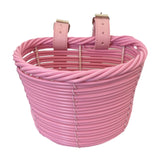 Kids Bike Basket Carrier Children Bicycle Front Basket for Girls Boys Street Pink