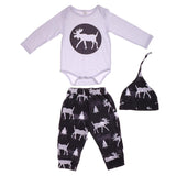 Maxbell New Unisex Baby Long Sleeve Elk Pattern T-shirt+Pant 2pcs Outfit Set 100cm - Aladdin Shoppers