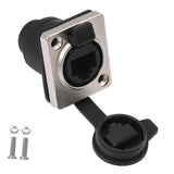 Maxbell Waterproof RJ Panel Connector Simple Assembly Gigabit feed through Adapter Straight 180 Degree