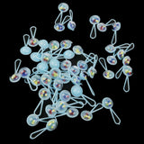 Maxbell 7xMini Rattles Baby Shower Favors Party Decor Gift Favor 50pcs Blue
