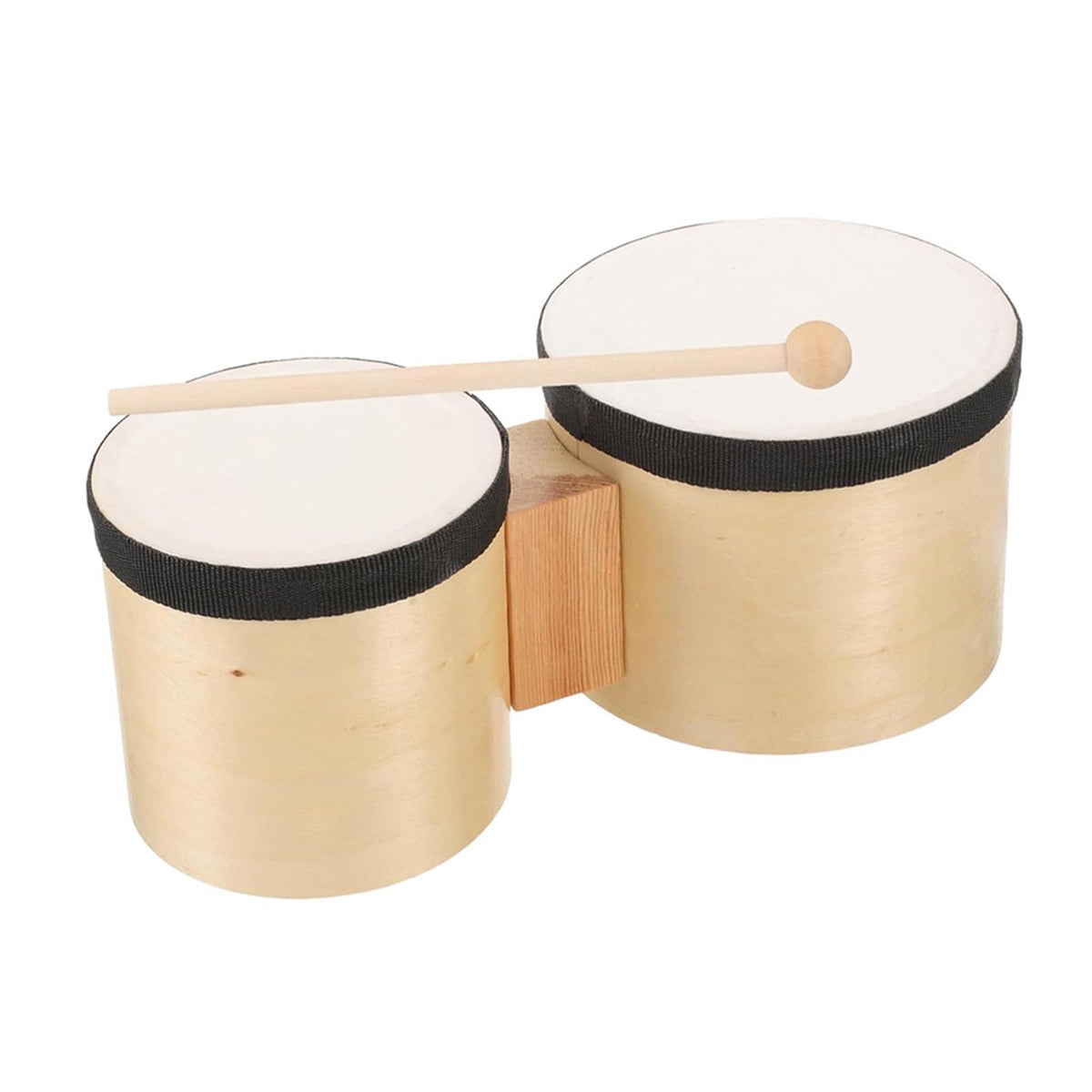 Maxbell Festival Bongo Drum with Stick Compact Adults Bongos for Early Education 2-4