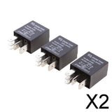Maxbell 2x3 Pieces 24V 30A Car Automotive Van Boat Electronic 5 Pin SPST Relays