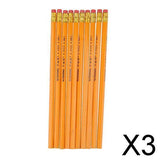 Maxbell 3x10 Pcs HB No.2 Woodcase Pencils Office School Break Resistant Yellow Barrel