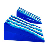 Maxbell 2Pcs Squat Wedge Block Slant Board Calf Stretching for Pilates Indoor Sports Blue