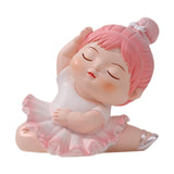 Maxbell Angel Baby Figurine Resin Ballet Girl Face Pose for Book Shelf Table Bedroom Raise the Hands