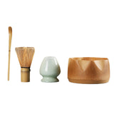 Maxbell Matcha Whisk Set Portable Matcha Whisk Matcha Set for Starter Tea Lover Home Brown Cyan White