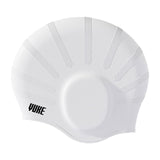 Maxbell Waterproof Swimming Hat Silicone Swim Cap for Women Men Pool Long/Short Hair White