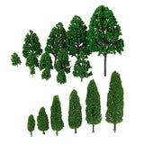 Maxbell 18 Pcs Model Cypress Trees and Model Landscape Trees DIY Layout Accessories