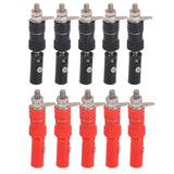 Maxbell 6x4mm Insulated Banana Plug Socket Jack Connectors New 10 Pairs Red&Black
