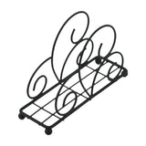 Maxbell Napkin Holder Rack Desktop Sturdy Tissue Storage Decorative Hand Towel Stand Black