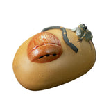 Maxbell Purple Clay Tea Pet Handcrafts Mini Tea Pet Sculpture for Home Shelf Cabinet E