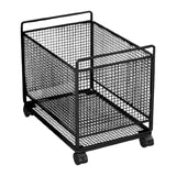 Maxbell Rolling Cart with Wheels Bathroom Classroom Pantry Study Room File Organizer Black