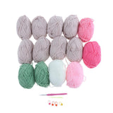 Maxbell Flower Bouquet Blanket Crochet Kit Gift Decoration for Anniversary Men Women 100cm