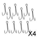 Maxbell 4x10pcs Dual Double Fishing Hooks High Carbon Steel Frog Toad Lure Hook 2-0